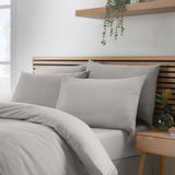 Catherine Lansfield So Soft Non Iron Grey Duvet Cover Bedding Set