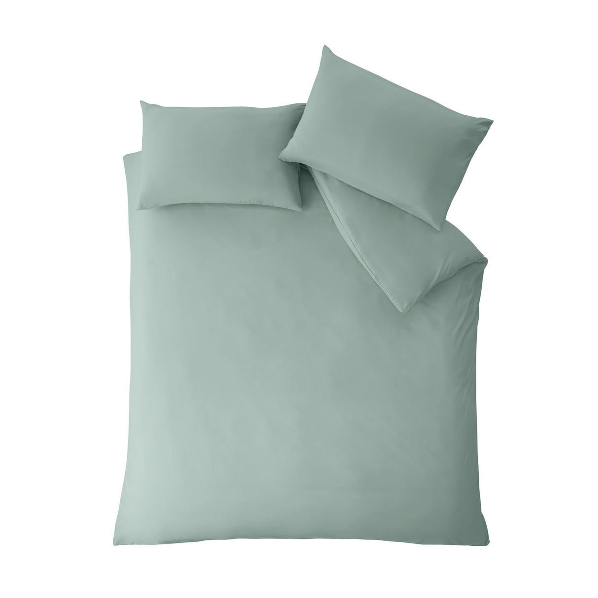 Catherine Lansfield So Soft Non-Iron Duvet Cover Set with Pillowcase Green