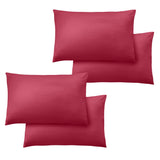 Catherine Lansfield So Soft Non-Iron Standard Pack of 4 Pillowcases Blush Pink