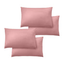 Catherine Lansfield So Soft Non-Iron Standard Pack of 4 Pillowcases Coral