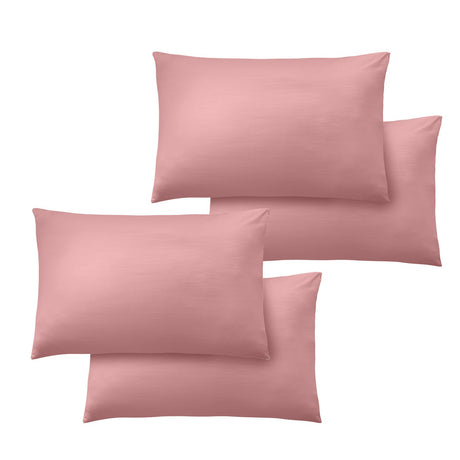 Catherine Lansfield So Soft Non-Iron Standard Pack of 4 Pillowcases Coral