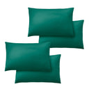 Catherine Lansfield So Soft Non-Iron Standard Pack of 4 Pillowcases Teal Green