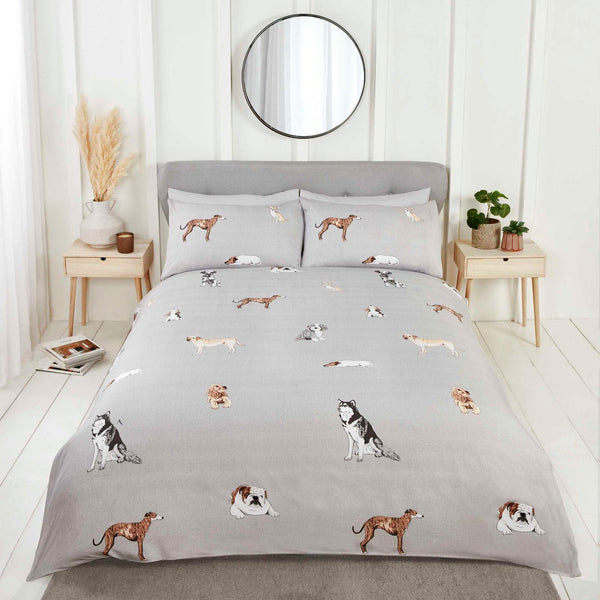 So Soft Paws & Tails Grey Duvet Cover Set - Ideal