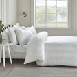Catherine Lansfield So Soft Black Satin Stripe Duvet Cover Set - White