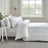 Catherine Lansfield So Soft Satin Stripe Duvet Cover Set with Pillowcase White