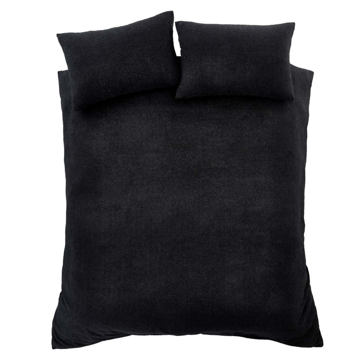 Soft Boucle Black Duvet Cover Set - Ideal