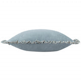 Solene Ruffle Velvet Blue Cushion Cover or Filled Cushion 45cm x 45cm - additional product view 3
