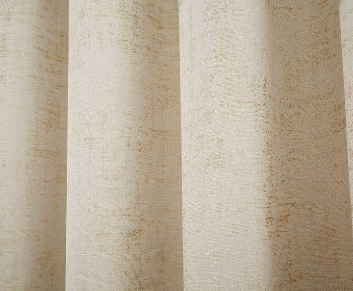 Solent Lined Eyelet Curtains Natural 90" x 72" - Ideal