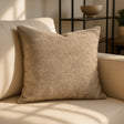 Somerset Chenille Cushion Cover and Filled Cushion 18" x 18" (45cm x 45cm) - Earth