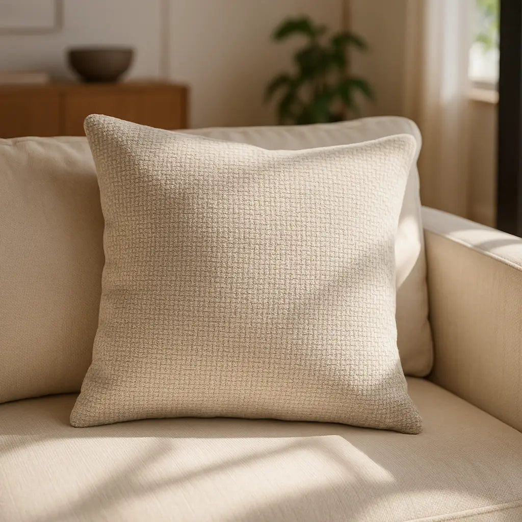 Somerset Chenille Porcelain Cushion Cover and Filled Cushion 45cm x 45cm