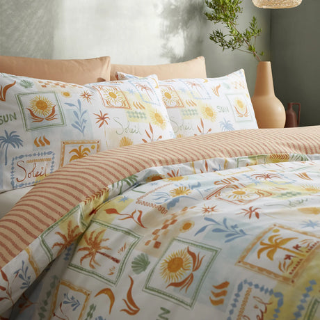 Fusion Soleil Mediterranean Print Cotton Blend Duvet Cover Set 3