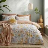 Fusion Soleil Mediterranean Print Cotton Blend Duvet Cover Set