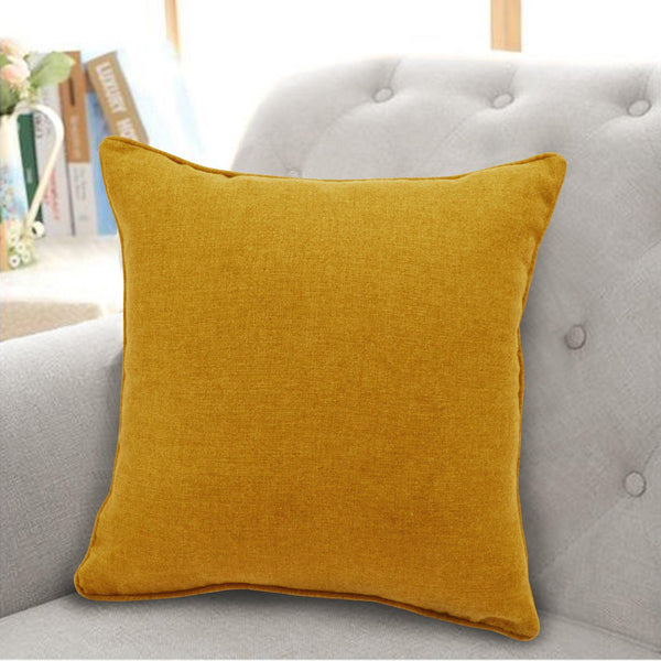 Spencer Faux Wool Ochre Cushion Cover 17" x 17" - Ideal