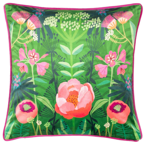 Spring Blooms Illustrated Cushion Cover 17" x 17" - Ideal