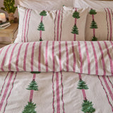 Spruce Stripe Reversible Brushed Cotton Duvet Cover Set image 2