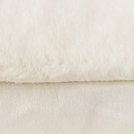 Stanza Faux Fur Velvet Ecru Cushion Cover 55cm x 55cm - additional product view 4