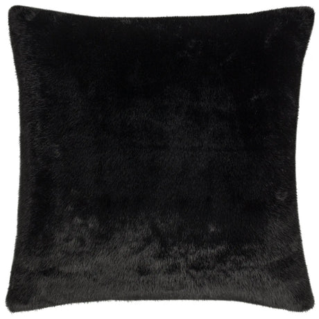 Stanza Faux Fur Velvet Jet Cushion Cover 55cm x 55cm - additional product view 1