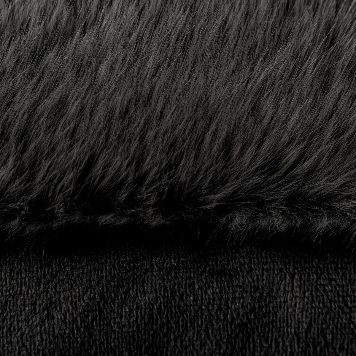 Stanza Faux Fur Velvet Jet Cushion Cover 55cm x 55cm - additional product view 4