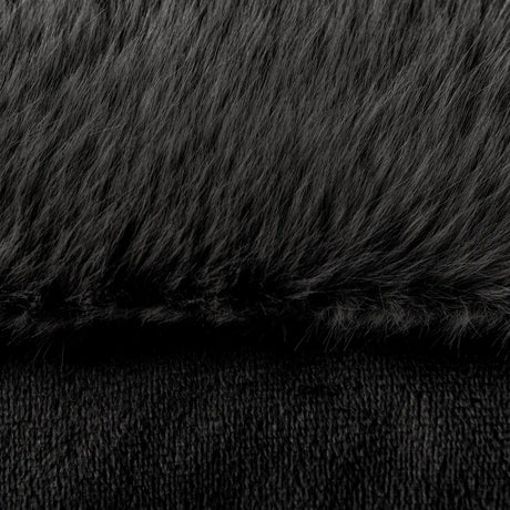 Stanza Faux Fur Velvet Jet Cushion Cover 55cm x 55cm - additional product view 4