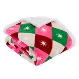 Star Sherpa Fleece Throw Multicolour 140 x 180cm - image 2