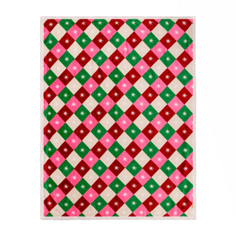 Star Sherpa Fleece Throw Multicolour 140 x 180cm - image 3