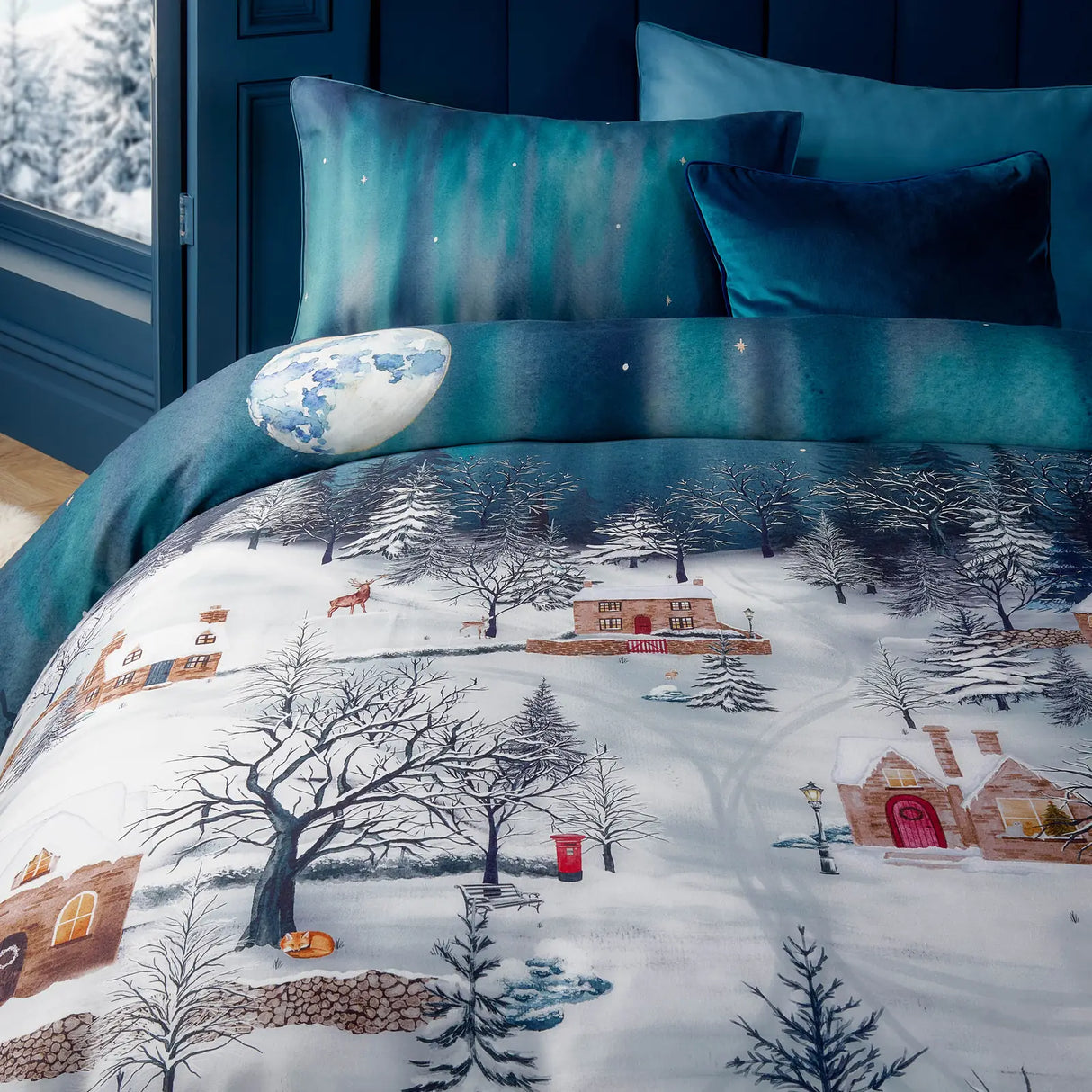 Starlight 100% Cotton Duvet Cover Set Midnight Blue - image 3