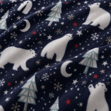 Macro close-up of the soft fleece fabric on the Starry Night Cosy Microfibre Duvet Cover Set
