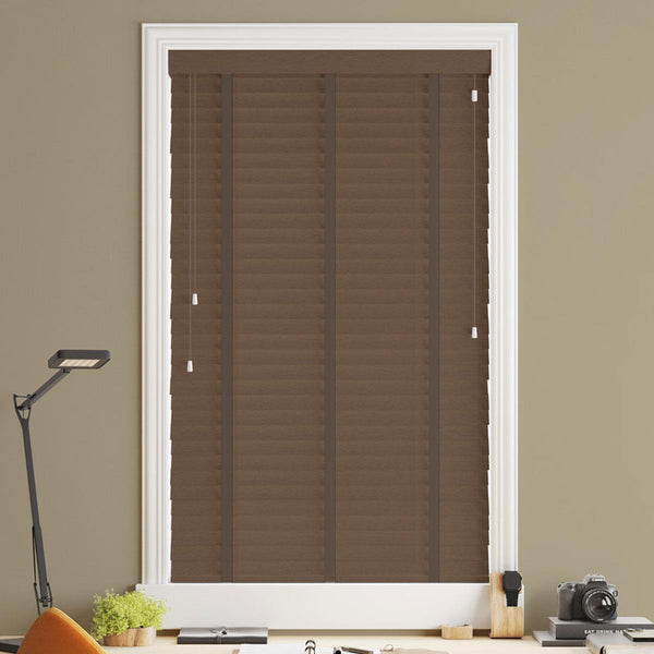 Starwood Bali Made to Measure Wood Venetian Blind with Husk Tapes - Ideal