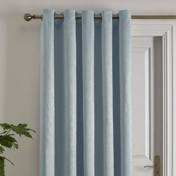 Strata Thermal Dim Out Eyelet Door Curtain Duck Egg - Ideal
