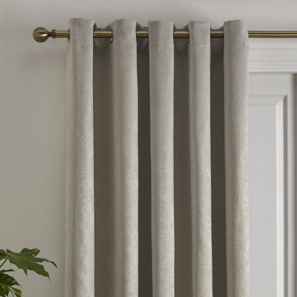 Strata Thermal Dim Out Eyelet Door Curtain Natural - Ideal