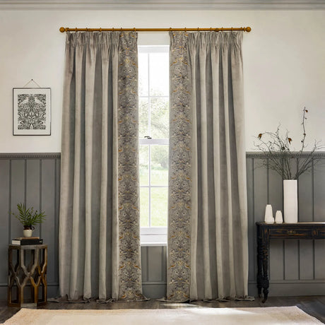 Strawberry Thief Embroidery Biscuit Velvet Thermal Blackout Dimout Pencil Pleat Curtains - additional product view 6
