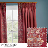 Strawberry Thief Embroidery Berry Velvet Thermal Blackout Dimout Pencil Pleat Curtains - additional product view 1