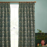 Strawberry Thief Jacquard Forest Green Thermal Dimout Pencil Pleat Curtains - additional product view 3