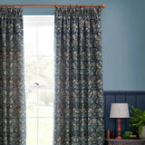 Strawberry Thief Jacquard Indigo Thermal Dimout Pencil Pleat Curtains - additional product view 3