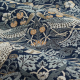 Strawberry Thief Jacquard Indigo Thermal Dimout Pencil Pleat Curtains - additional product view 5