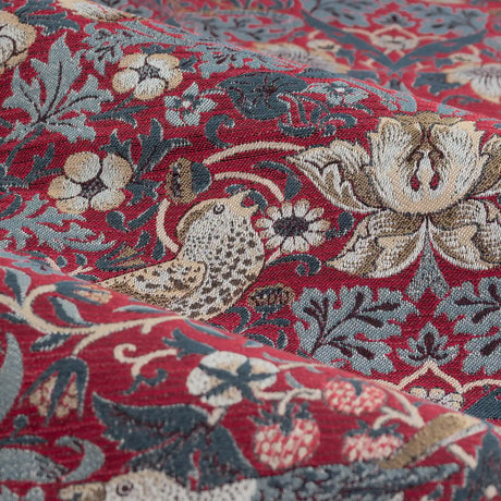 Strawberry Thief Jacquard Berry Thermal Dimout Pencil Pleat Curtains - additional product view 5