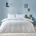 Sassy B Stripe Tease Reversible Duvet Cover Set with Pillowcase Blue