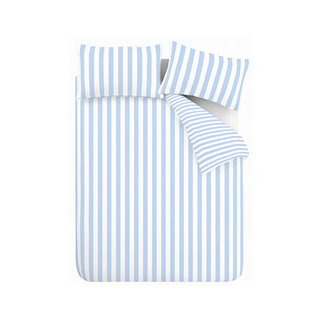 Sassy B Stripe Tease Reversible Duvet Cover Set with Pillowcase Blue