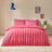 Sassy B Stripe Tease Reversible Duvet Cover Set with Pillowcase Red