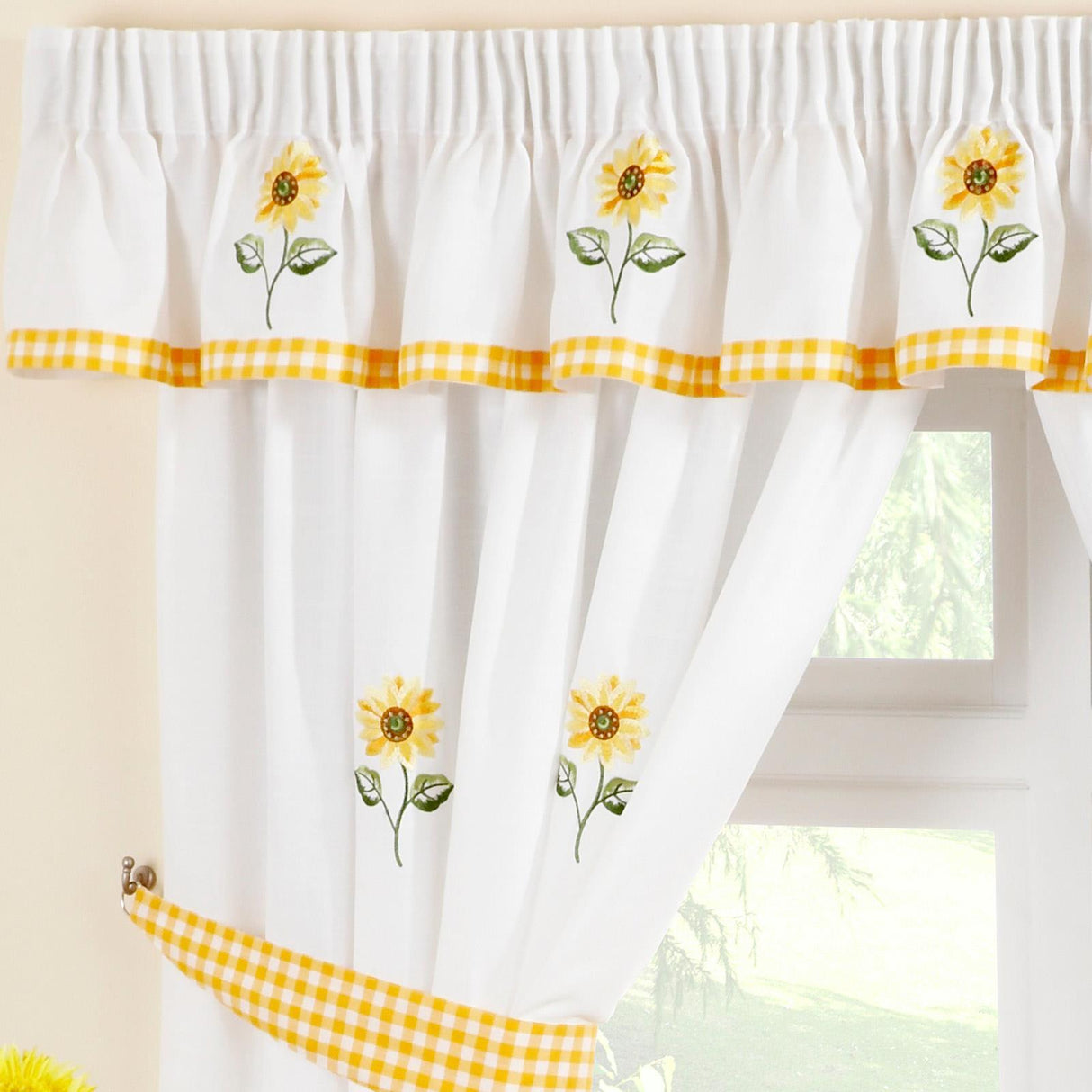 Sunflower Tape Top Kitchen Pelmet