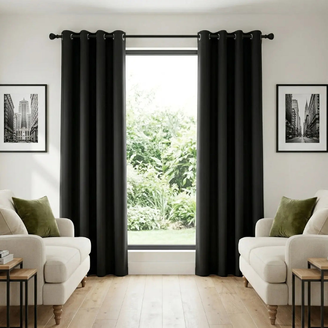 Supersoft Dim Out Lined Black Thermal Eyelet Curtains