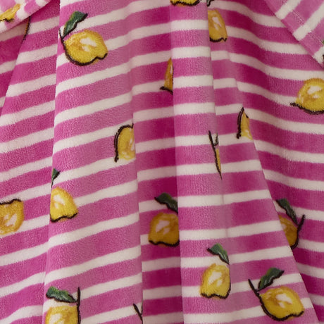Fusion Summer Fruits Pink Lemon and Stripe Recycled Polyester Throw 3
