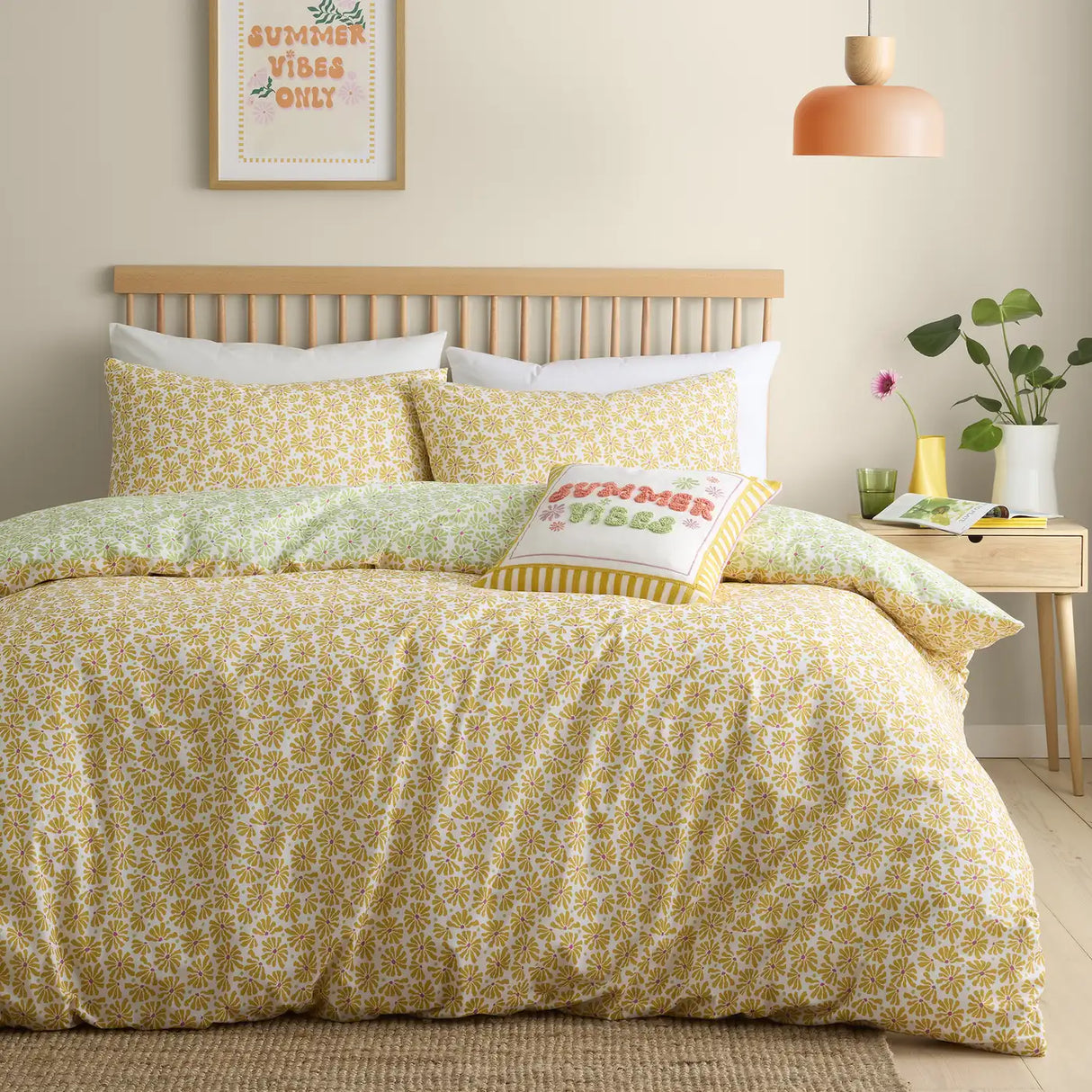 Fusion Summer Vibes Embroidered Cotton Filled Cushion 5