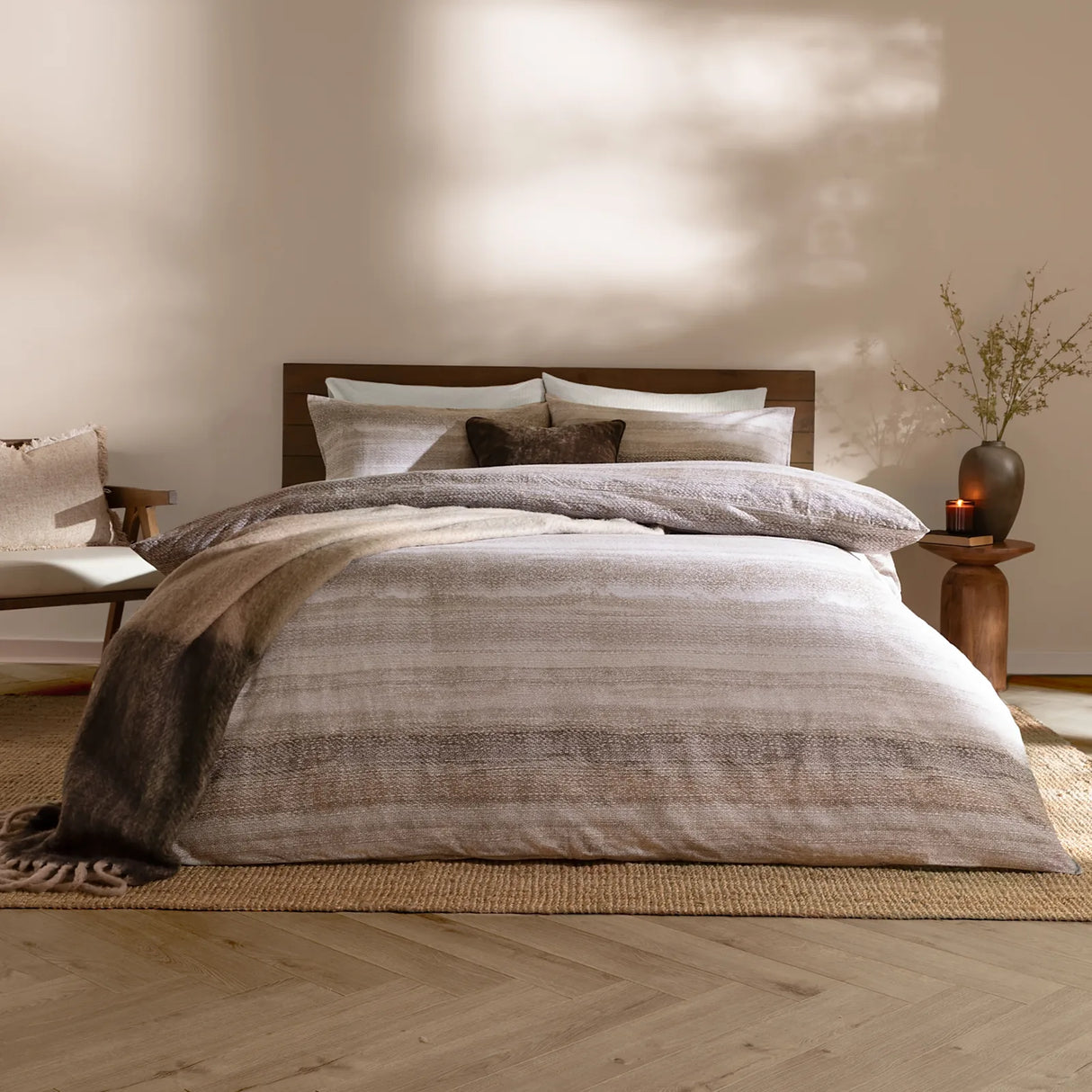 Swift Brushed Cotton Duvet Cover Set Natural - image 2