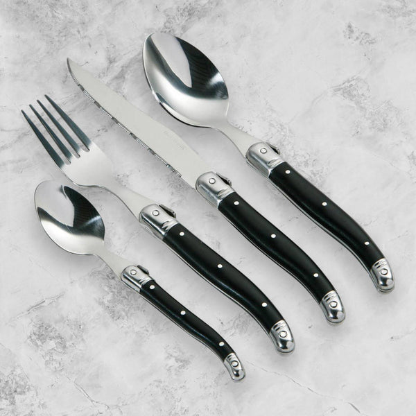 Swiss 16 Piece Black Cutlery Set - Ideal