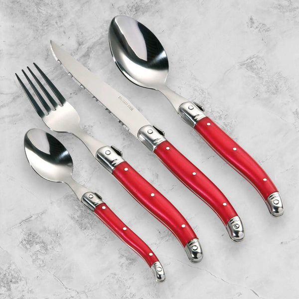 Swiss 16 Piece Red Cutlery Set - Ideal