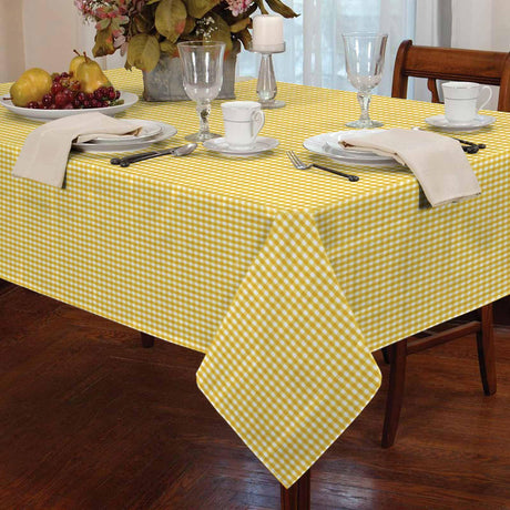 Gingham Check Yellow Kitchen Textile