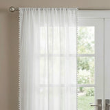 Tahiti Linen Slot Top Voile Curtain Panel 3