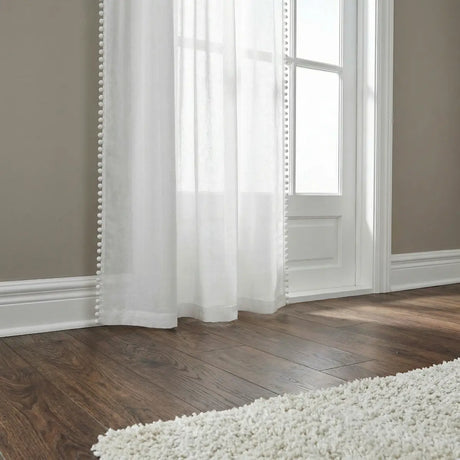 Tahiti Linen Slot Top Voile Curtain Panel 4