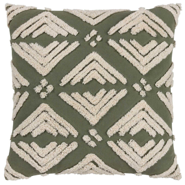 Taya Sage Cotton Tufted Cushion Cover 20" x 20" - Ideal